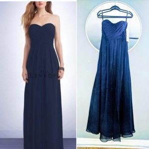 Bill Levkoff navy blue gown
